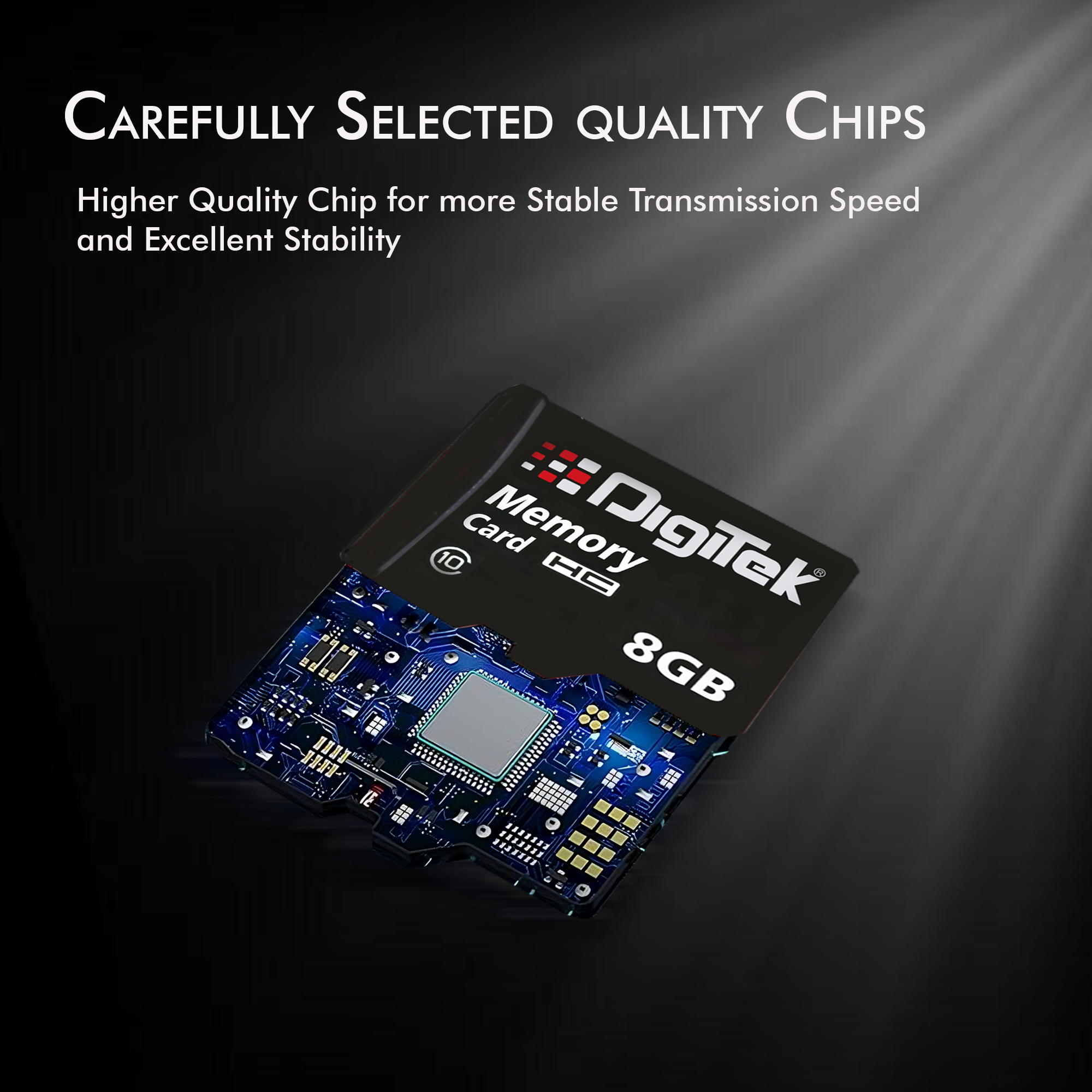 Digitek (DTF 8GB C10) High Speed Micro SDHC 8GB UHS-I Memory Card – A1, Class 10, 100MB/s Speed, Waterproof, Shockproof, X-Ray Safe, Ideal for Smartphones, Cameras, CCTV & More