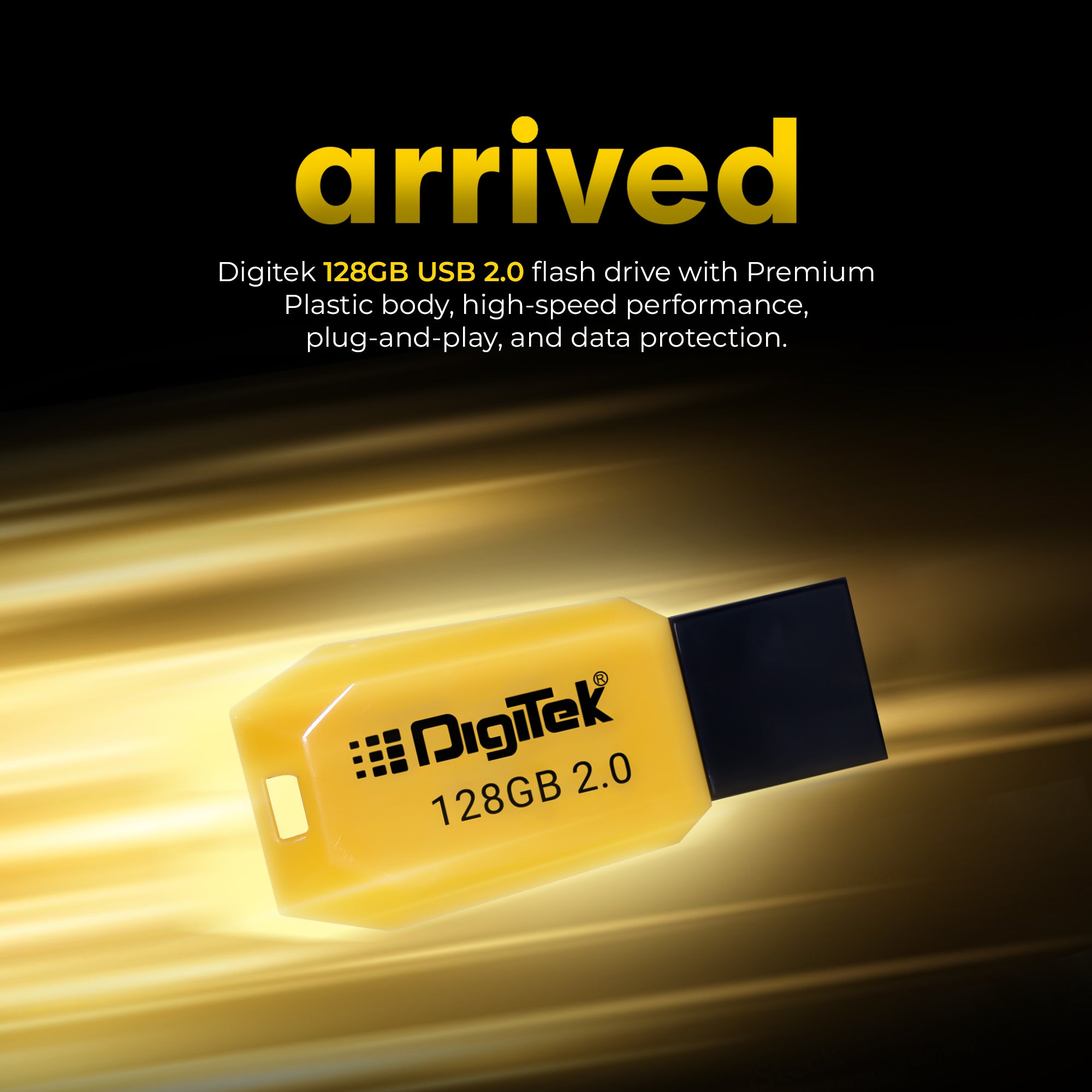 Digitek (DUD 2.0 P 128GB) High-Speed 128GB USB Pen Drive – Fast Data Storage & Transfer, Plug & Play, X-Ray, Magnetic & Temperature Resistant – Ideal for Laptops, Smart TVs, Car Audio & More