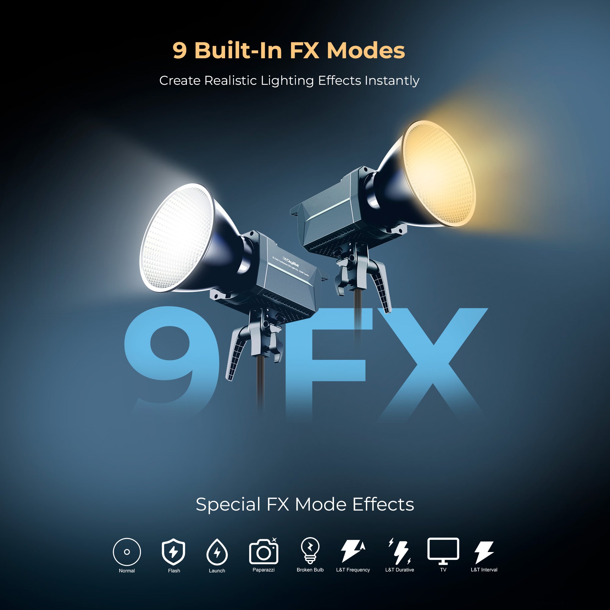 Digitek (DCL 250W Combo) 250W Bi-Color Continuous Light