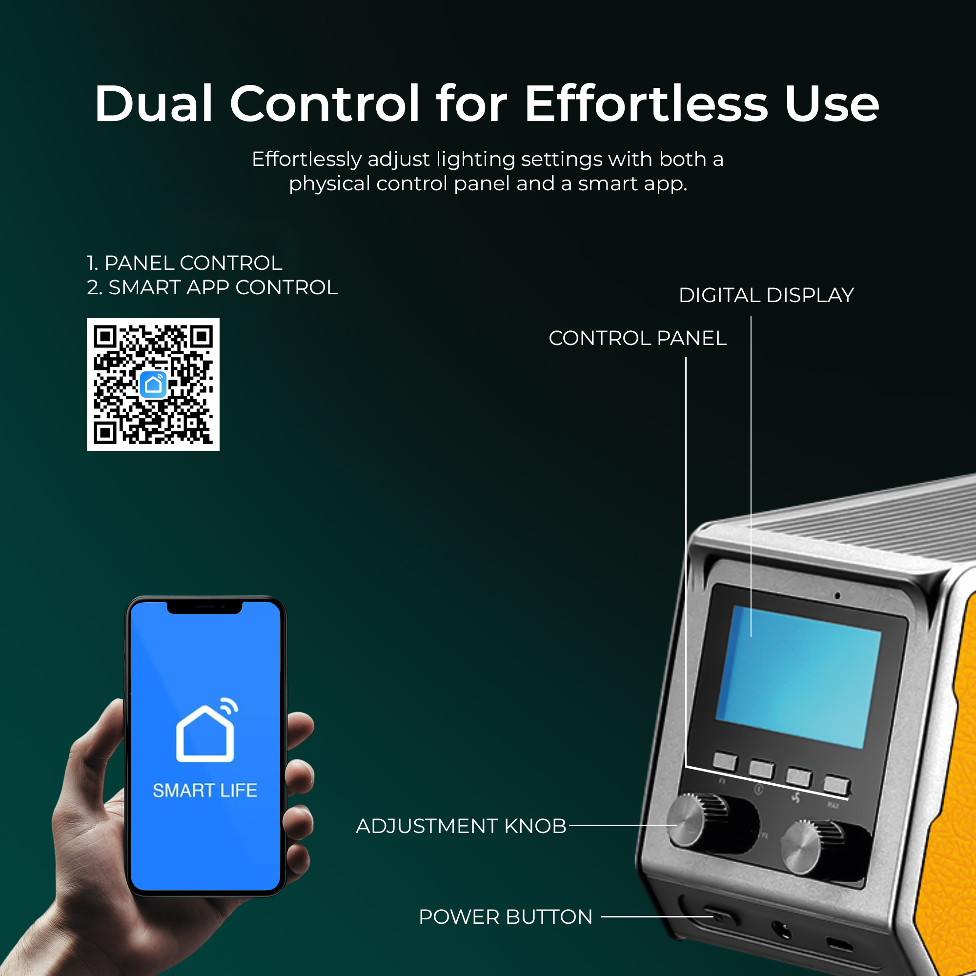 Digitek (DCL 100WBC RGB) 100W LED Video Light with Mini Bowens, Reflector, CRI 97+, 2700-6500K, 13000LM, App Control, 4500mAh Battery, 1/4 Mount, 20 FX Modes, for Indoor and Outdoor Shoots