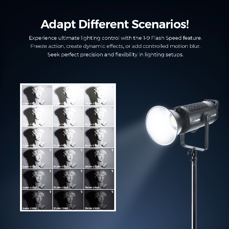 Digitek (DCL-400 WBC Combo) Continuous Light. Built with Solid Aluminium Alloy Frame. The Light has a Bi- Color 2700-6500K + 200 Output and a High CRI Rating - Digitek