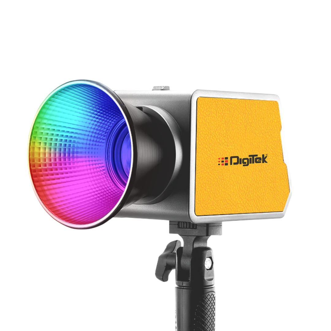 Digitek (DCL 100WBC RGB) 100W LED Video Light with Mini Bowens, Reflector, CRI 97+, 2700-6500K, 13000LM, App Control, 4500mAh Battery, 1/4 Mount, 20 FX Modes, for Indoor and Outdoor Shoots