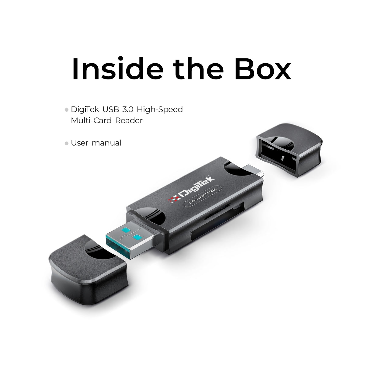 Digitek (DCR-007) USB-A 3.0 & Type C High-Speed Multi-Card Reader DCR-007