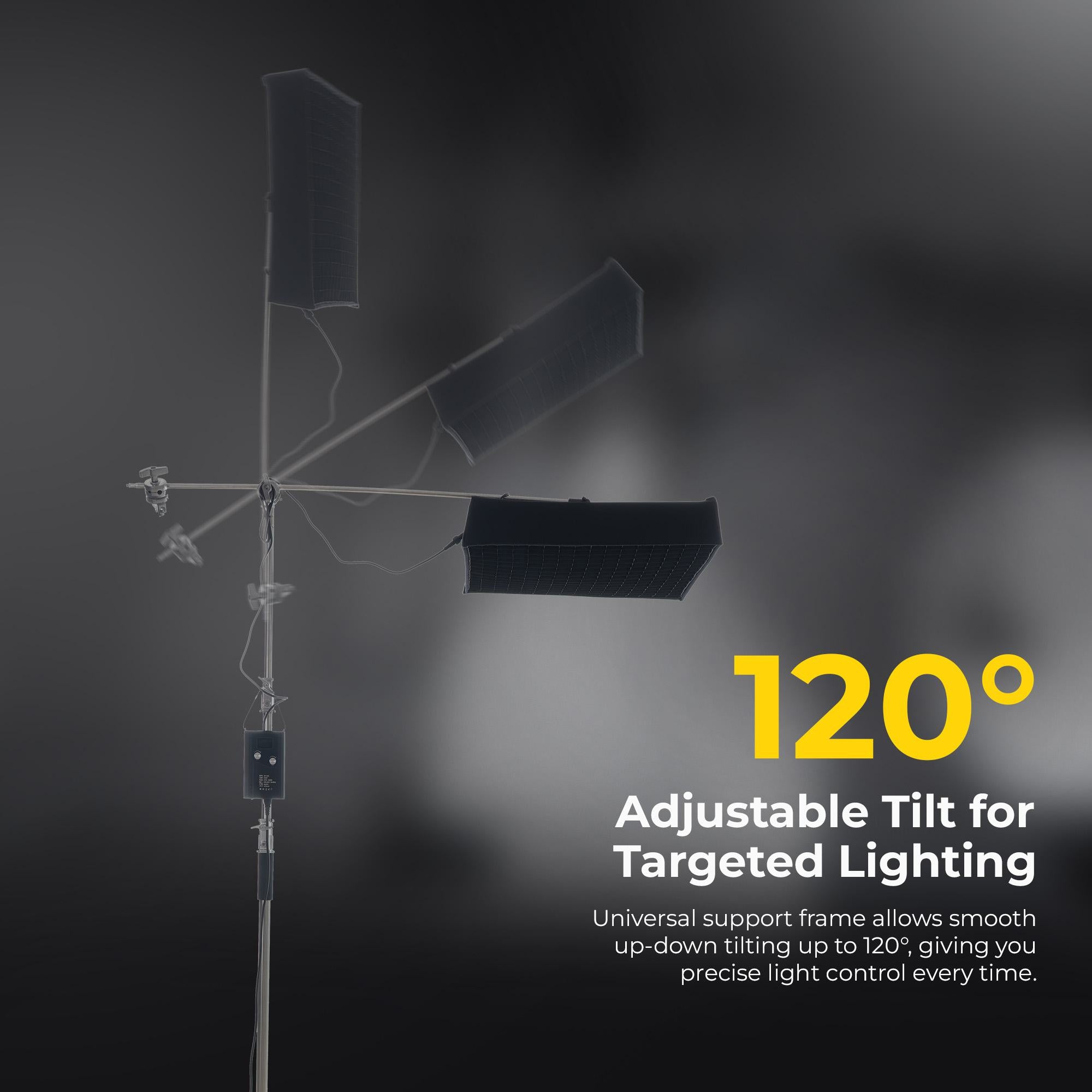 Digitek®(DFFL 4060) 150W Bi-Color Flexible Fabric LED Light with Remote Control, 2700K-6500K±200K, 13500 Lux, RA 95+, 384 LEDs, 120° Beam Angle, Dimmable Video Light with Metal Frame, Diffuser and Honeycomb Grid for Photo & Videography