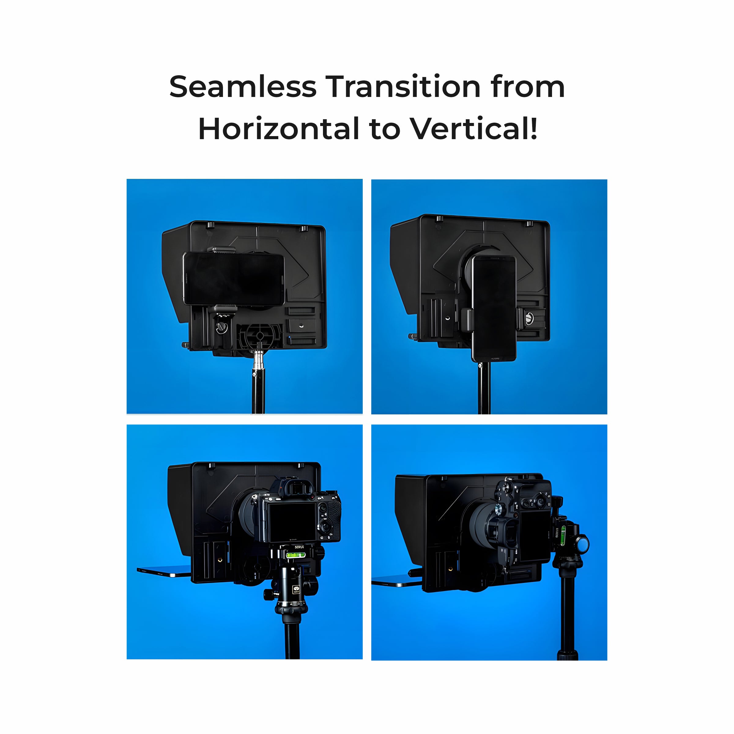 Digitek (DTP 010) 10” Digitek Teleprompter for Smartphone & DSLR Supports w/Remote Control, APP Compatible with iOS & Android System for Video Creator - Digitek