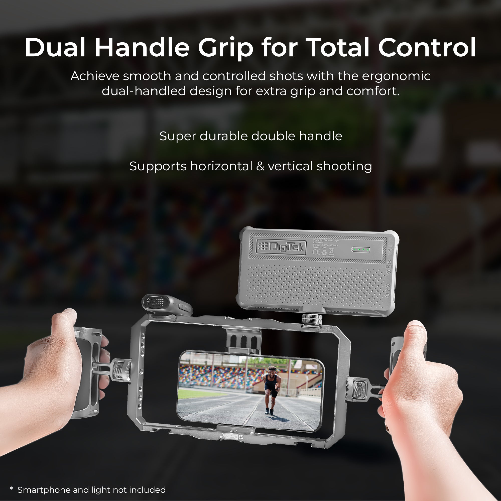 Digitek DSC 001 Aluminium Alloy Universal Type Smartphone Phone Rabbit Cage Video Stabilizer Grip Tripod Mount for Video Maker Videographer