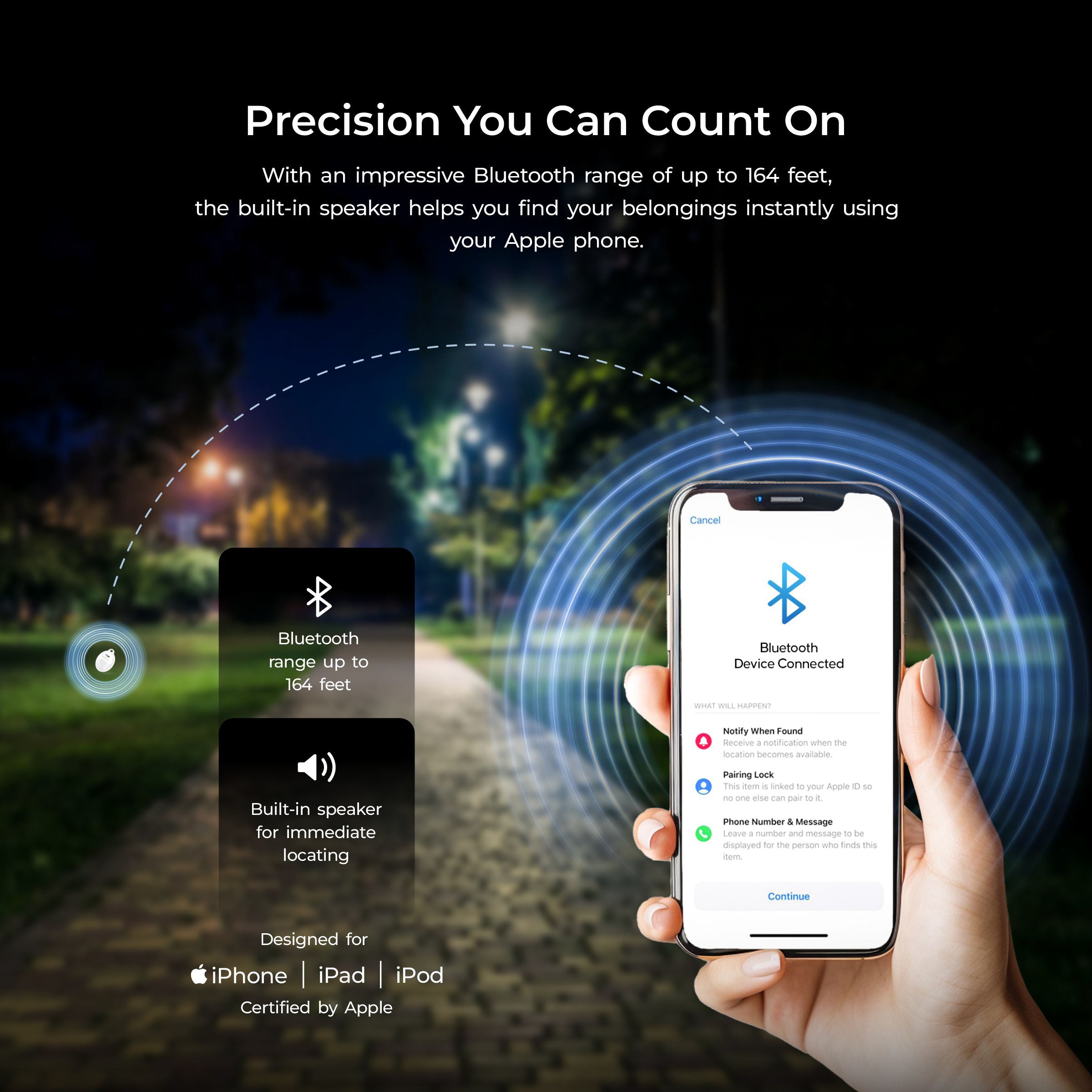 Digitek SmartFinder (DSF 002) Wireless Bluetooth Anti-Lost Anti-Theft Alarm Device Tracker Work with iOS Devices.
