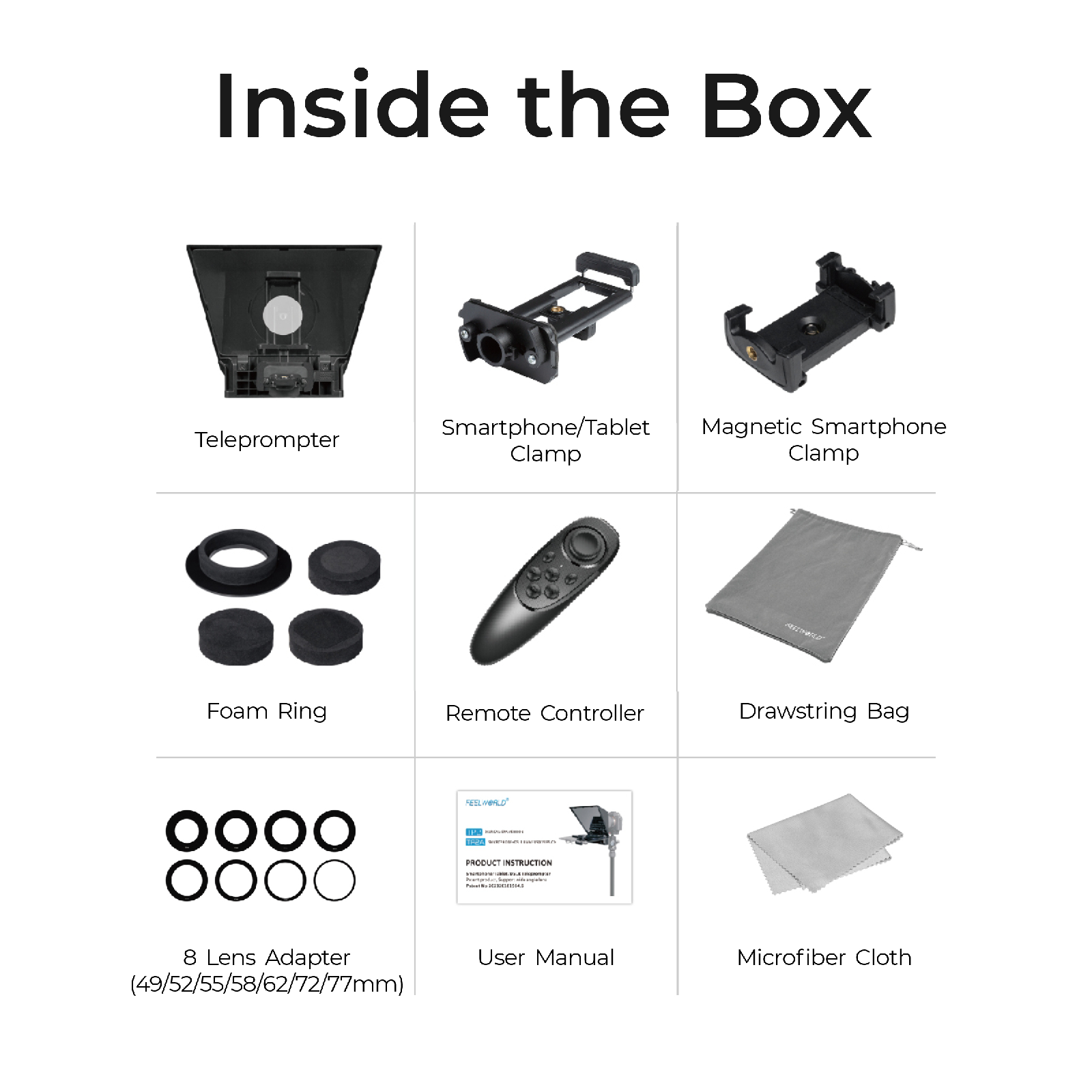 Digitek (DTP-008) 8” Digitek Teleprompter for Smartphone & DSLR Supports w/Remote Control, APP Compatible with iOS & Android Smartphones for Video Creator