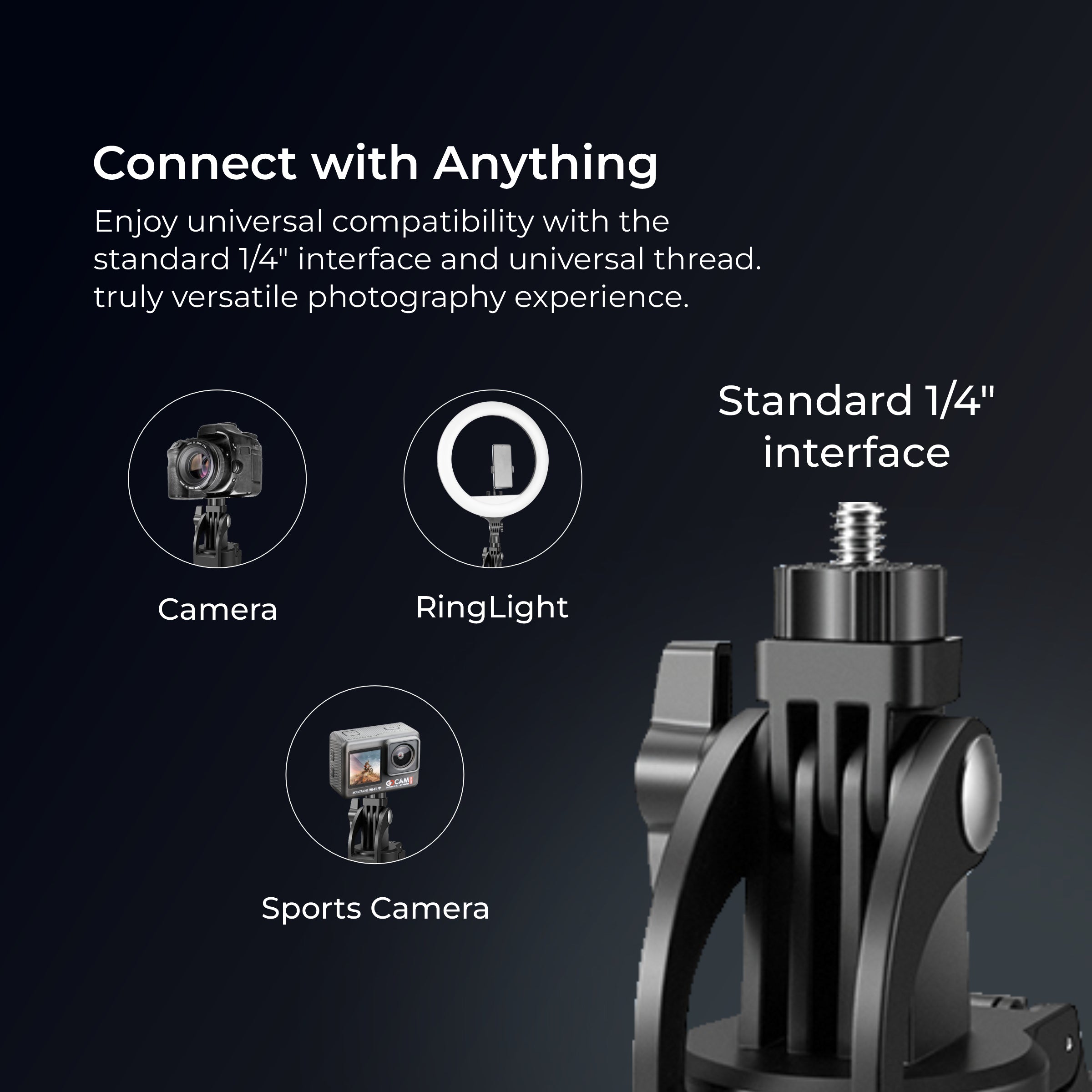 DIGITEK® (DTR-180SS) Portable Wireless Selfie Stick Tripod with Remote, Three-Leg Stand, 360° Smartphone Clip, Extendable Telescopic Poles, 1/4 Interface, Ideal for Photo, Videoshoots, Vlogging & More