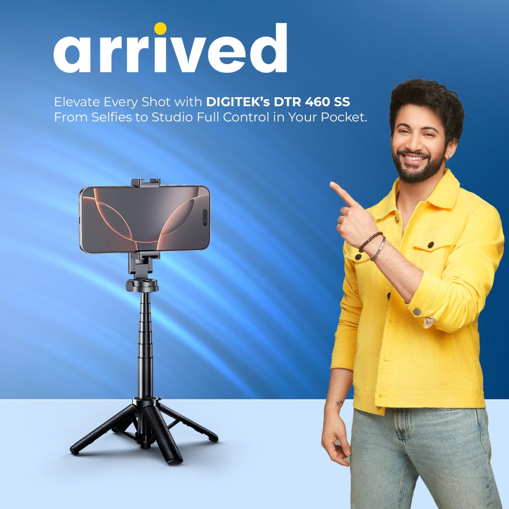 DIGITEK TRIPOD DTR 460 SS, EXTENDABLE SELFIE STICK TRIPOD WITH WIRELESS REMOTE
