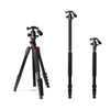 Digitek (DTR 530 BH) Multi-Angle DV Tripod cum Monopod with Ball Head, Quick Release, 5-Section Legs, 5kg Load, 5.44ft Max Height, Ideal for Macro, Panning & Low Angle Photo & Videography