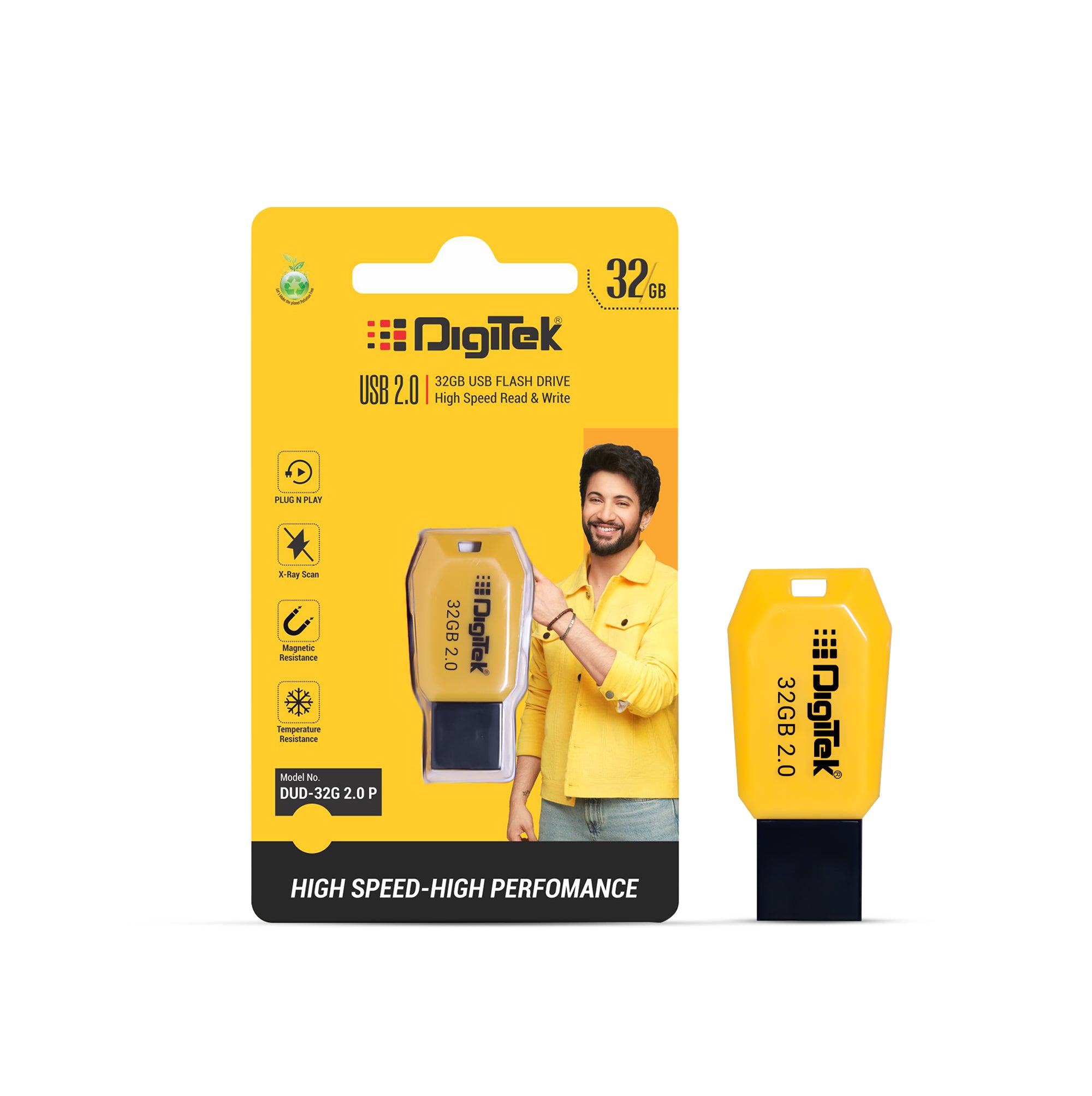 Digitek (DUD 2.0 P 32GB) High-Speed 32GB USB Pen Drive – Fast Data Storage & Transfer, Plug & Play, X-Ray, Magnetic & Temperature Resistant – Ideal for Laptops, Smart TVs, Car Audio & More