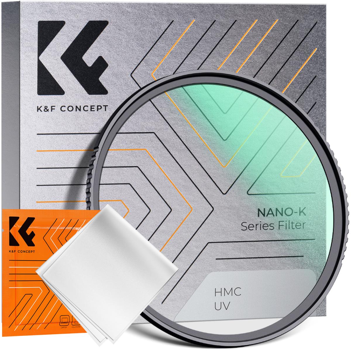 K&F Nano-X-MC UV Protection Filter Slim Frame with Multi-Resistant Coating for Camera Lens