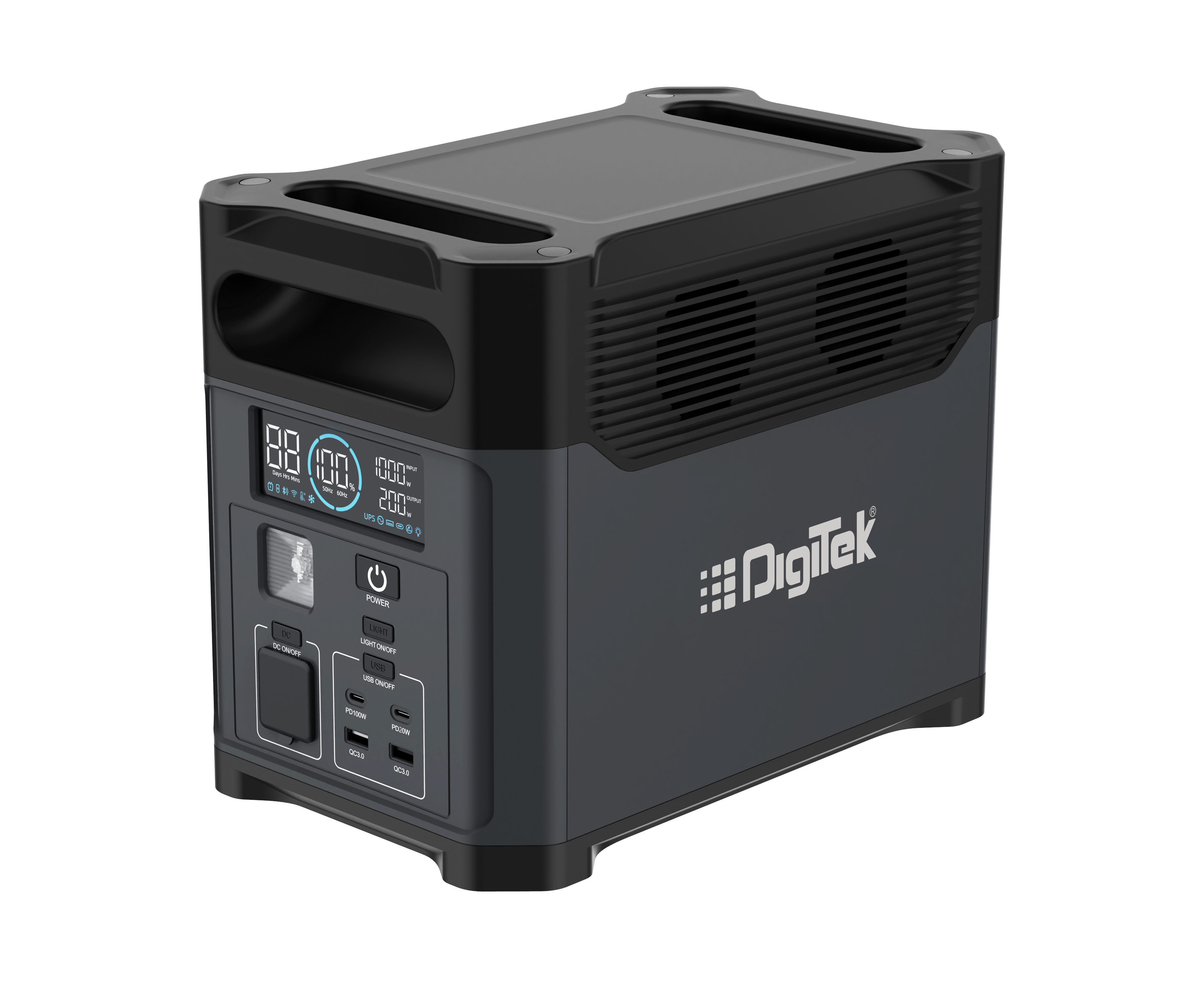 Digitek Power Station DPS 1200W /Portable AC/DC Power Station Compatible with AC/DC Electronic Devices