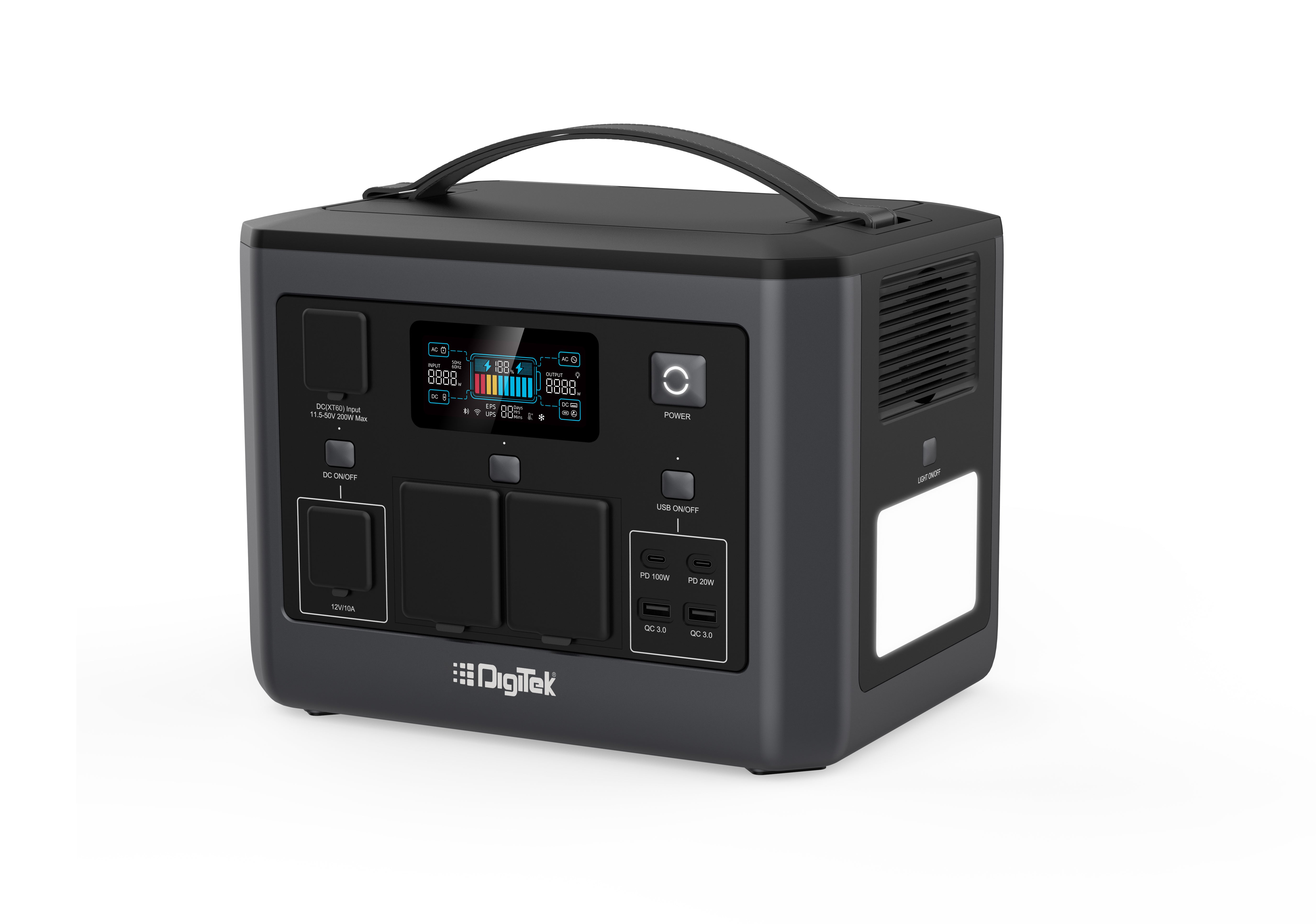 Digitek Power Station DPS 800W/Portable AC/DC Power Station Compatible with AC/DC Electronic Devices