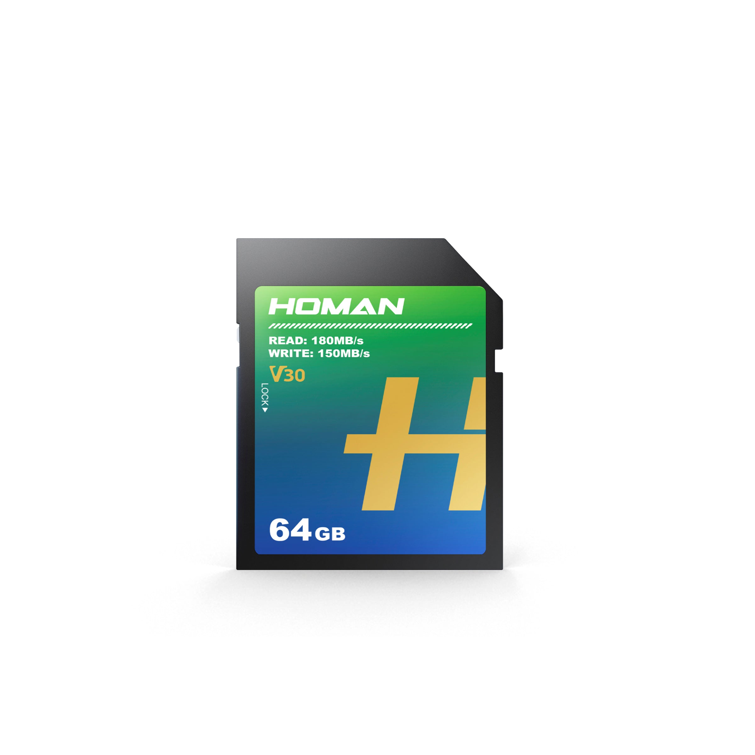 HOMAN UHS-I SD Card (V30) 64GB fit for Any Environmental Temperature from -10 Degree to 70 Degree Celsius with 5 Year Warranty & Recovery - Digitek