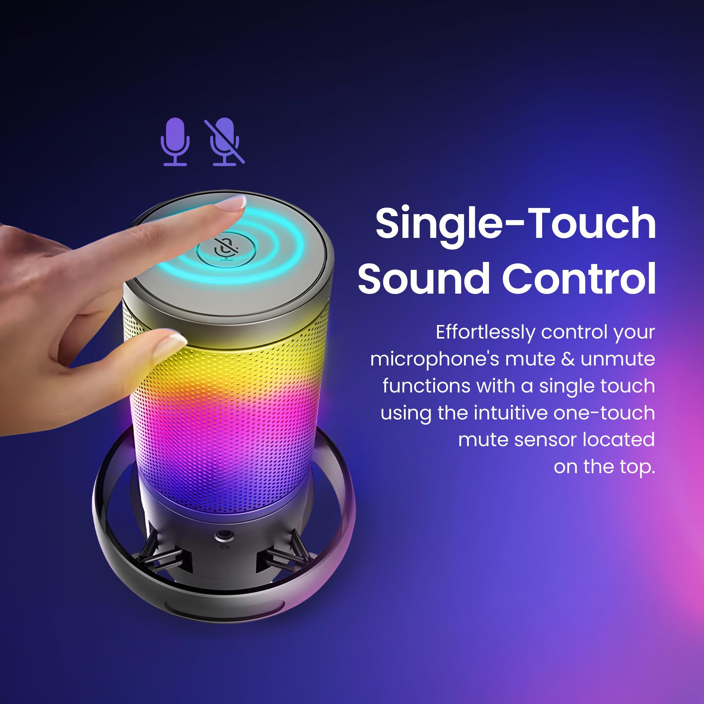 Digitek (DM 302) USB Professional RGB Gaming Microphone - Digitek