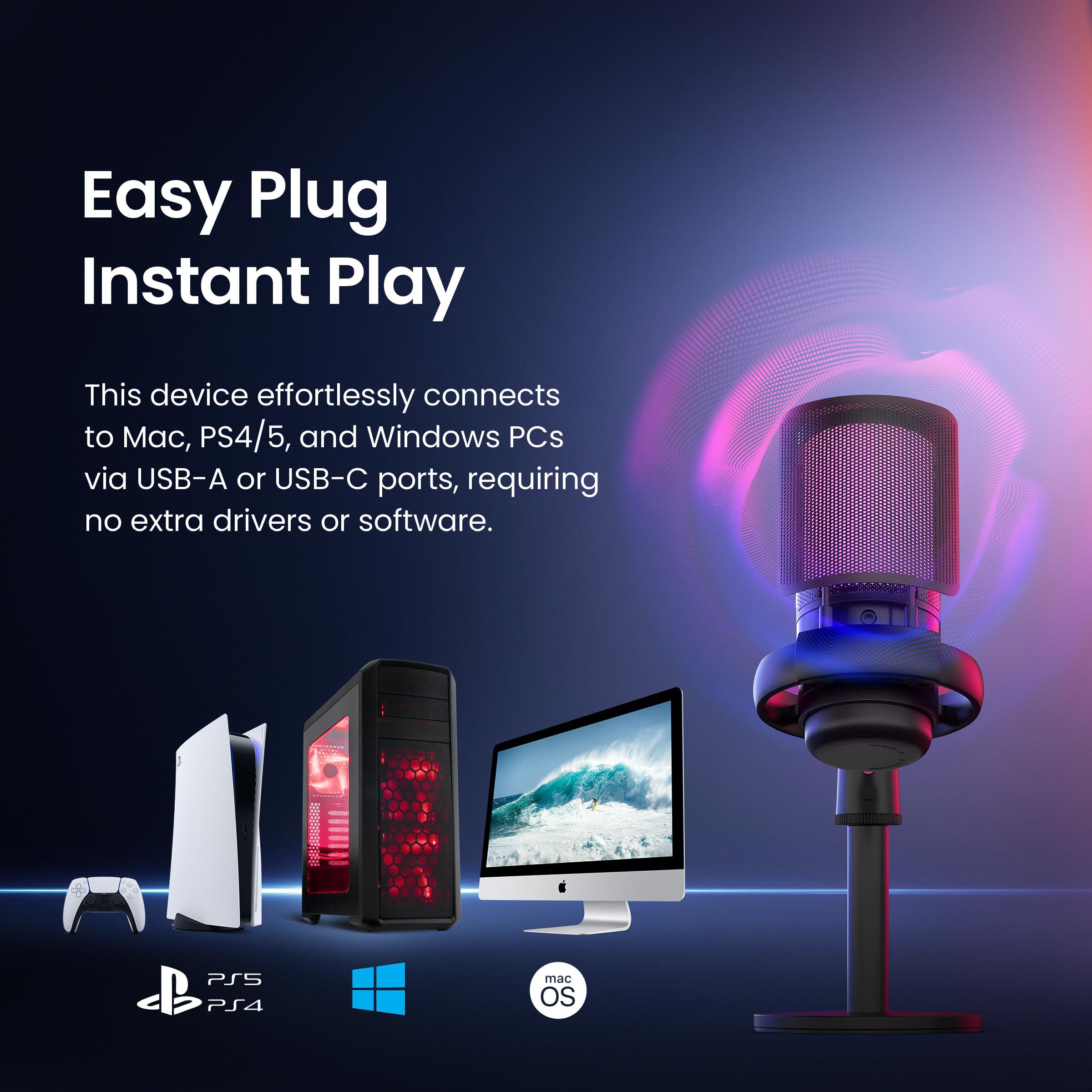 Digitek (DM 302) USB Professional RGB Gaming Microphone - Digitek