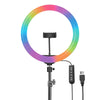 Digitek (DRL-15C RGB) LED RGB Ring Light with Stand for YouTube, Photo-Shoot, Video Shoot, Live Stream, Makeup & More, Compatible with iPhone/Android Phones & Camera