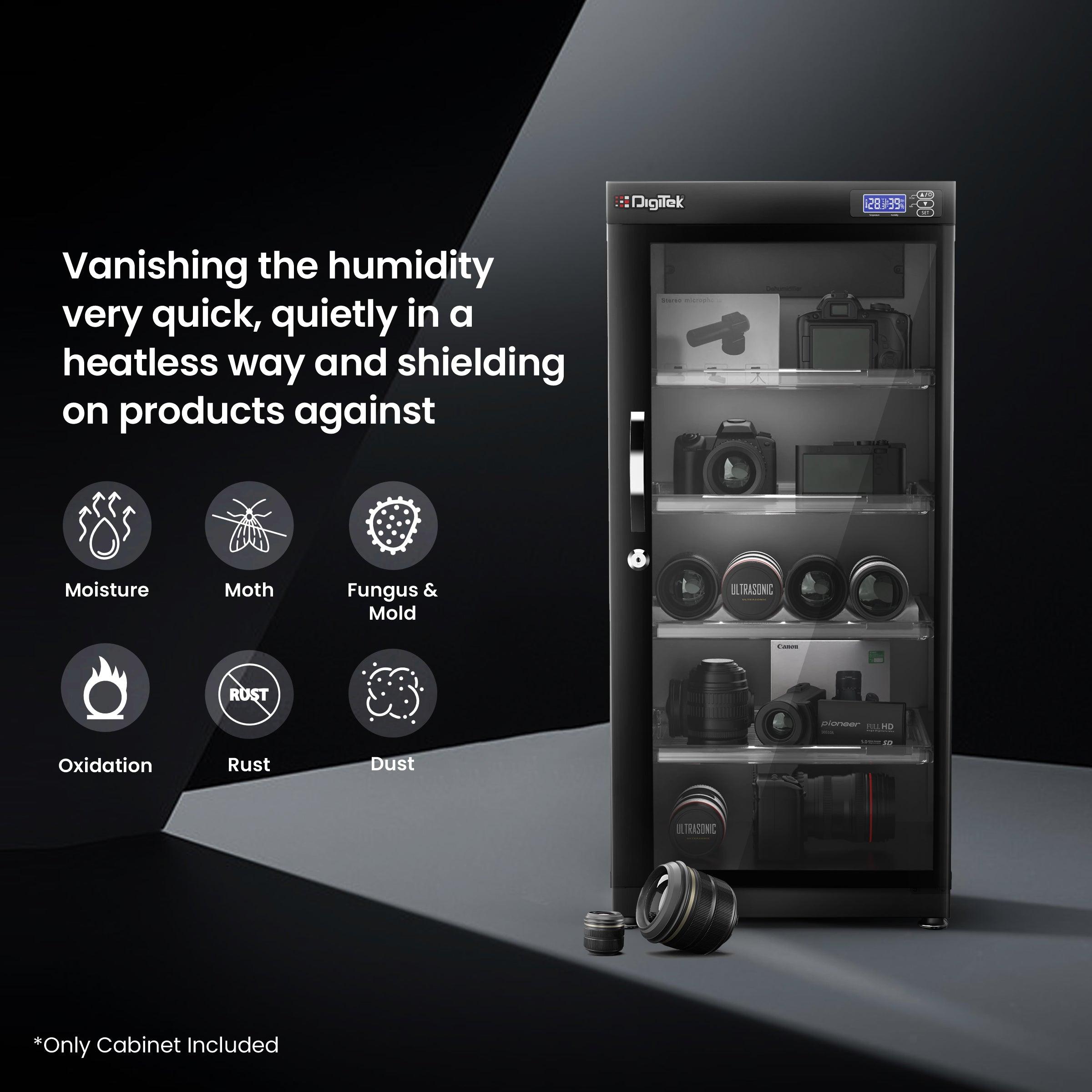 Digitek DS 130S 125 Liters Capacity Digital Display Dry Cabinet with Humidity Controller - Digitek