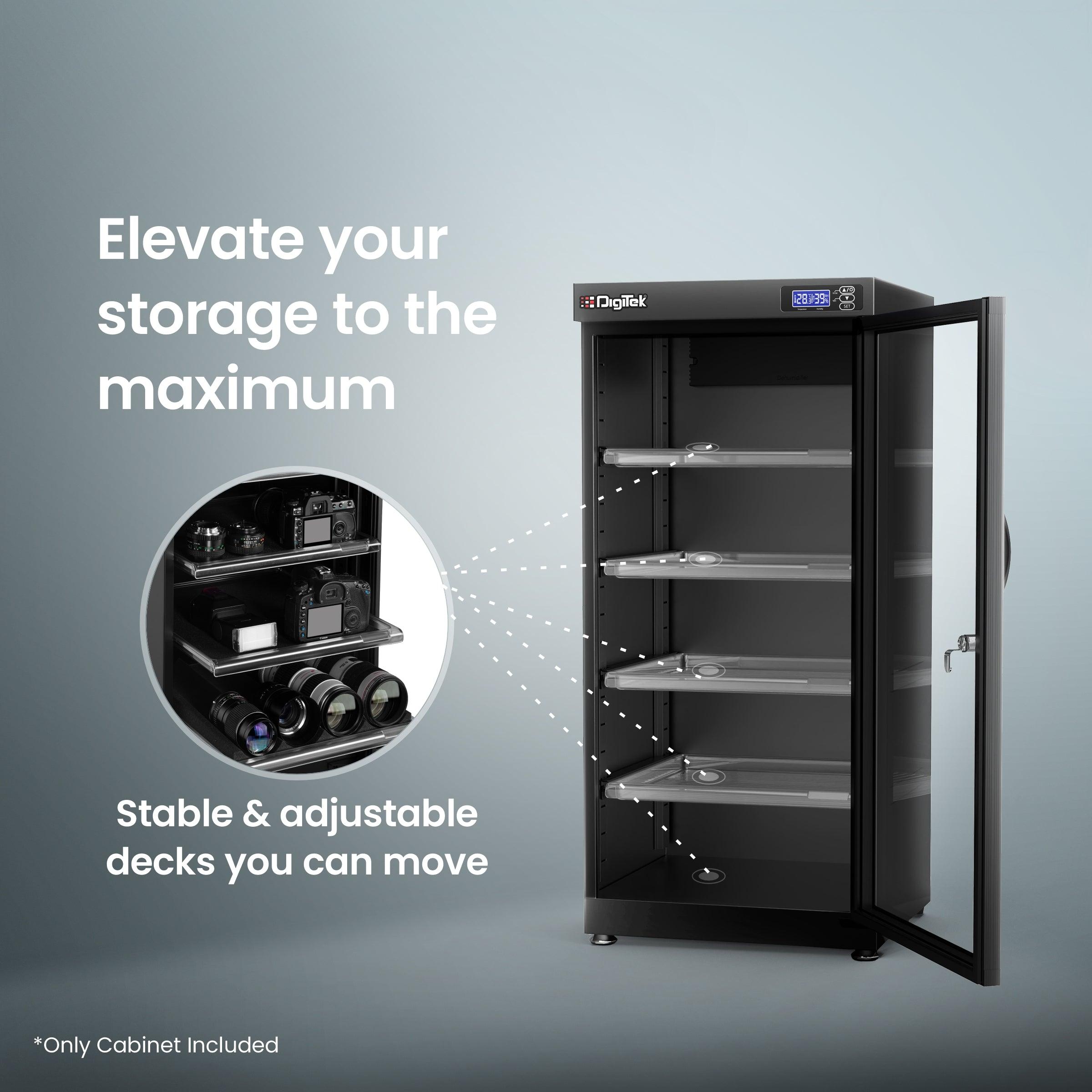 Digitek DS 130S 125 Liters Capacity Digital Display Dry Cabinet with Humidity Controller - Digitek