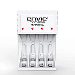 ENVIE (ECR 20 MC+4xAAA1100) Standard Rechargeable Battery Charger for AA & AAA Ni-mh/Ni-Cd with 4xAAA1100mah Rechargeable Batteries & LED Indicator - Digitek
