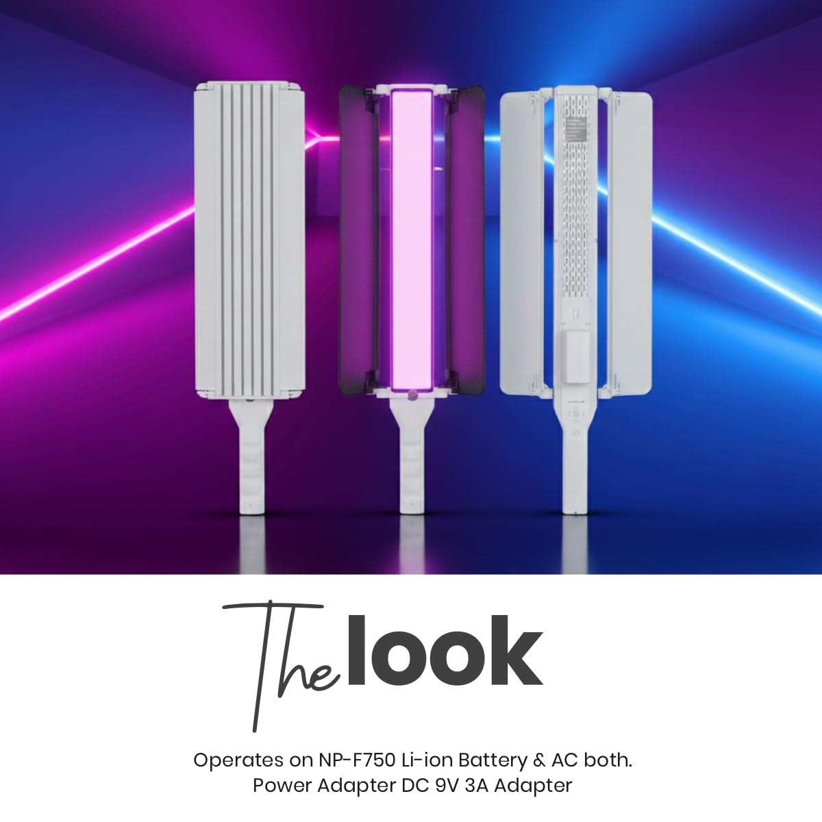 DIGITEK® (DSL-25W RGB) Stick Light Portable Handheld RGB LED Light Wand with Barn Door & Remote Control, Color Temp 2700-12000K + RGB, 39 Special Lighting Effects & Carry Bag