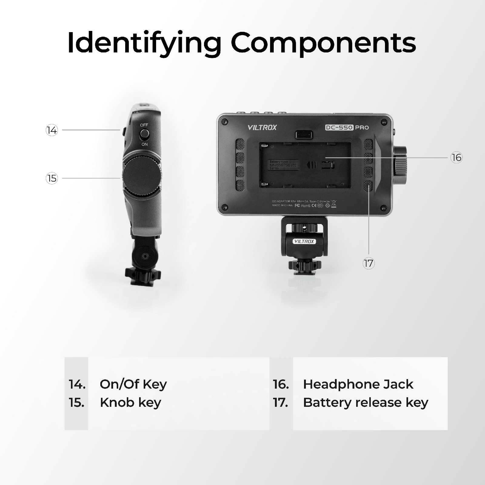 VILTROX DC-550 Pro Professional 1200nit 5.5" LCD Monitor, HD Wide View Angle Director Monitor for Photography Studio Video TV Production (VILTROX DC-550 Pro) - Digitek