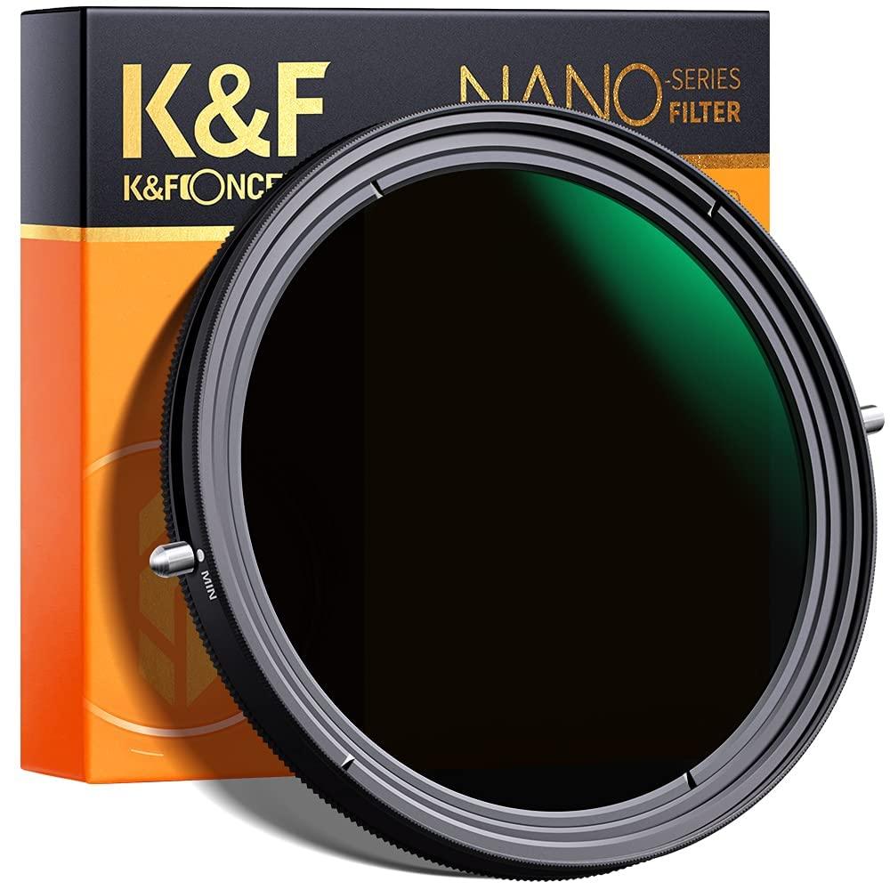 K&F Concept (ND2-ND32 ND Filter & CPL) Variable Fader ND2-ND32 ND Filter and CPL Circular Polarizing Filter 2 in 1 for Camera Lens Nano-X Spot Weather Sealed - Digitek